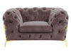 Sheila Transitional Silver Fabric Chair