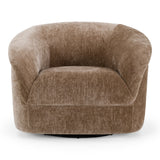 Sheth Modern Brown Fabric Accent Chair