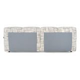 Shiloh Modern Off-White + Black Fabric Bed