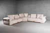 Simone Modern Off-White Fabric Sectional Sofa