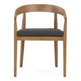 Sintra Outdoor Grey Olefin + Eucalyptus Dining Chair