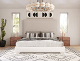 Sogno Italian Modern Beige Fabric High Headboard Q Bed