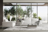 Soho Contemporary Italian White Leather Sofa