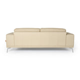 Soho Italian Off White Leather Sofa