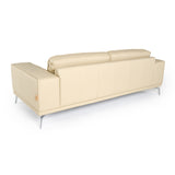 Soho Italian Off White Leather Sofa
