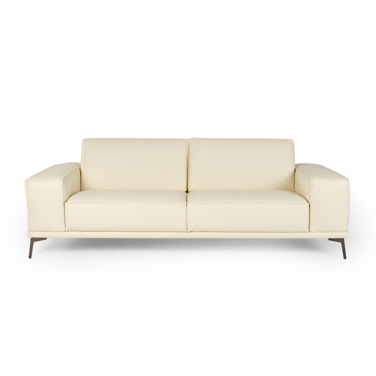 Soho Italian Ivory Leather Sofa