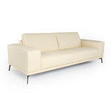 Soho Italian Ivory Leather Sofa