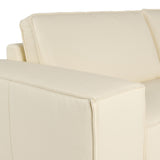 Soho Italian Ivory Leather Sofa