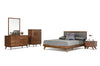 Eastern King Soria Modern Grey & Walnut Bedroom Set