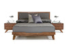 Soria Mid-Century Grey & Walnut Bedroom Set