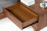 Soria Mid-Century Grey & Walnut Bedroom Set