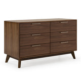 Yolonda + Soria Modern Beige Fabric + Walnut 4-Piece Bedroom Set