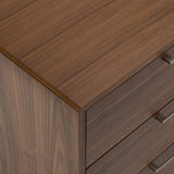 Yolonda + Soria Modern Beige Fabric + Walnut 4-Piece Bedroom Set