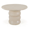 Sosso Modern Beige Round Fiberform Dining Table