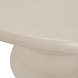 Sosso Modern Beige Round Fiberform Dining Table