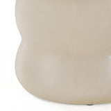 Sosso Modern Beige Round Fiberform Dining Table