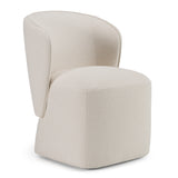 Souza Modern Beige Fabric Swivel Dining Chair