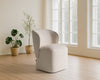 Souza Modern Beige Fabric Swivel Dining Chair