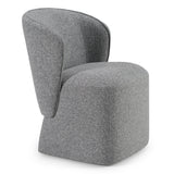 Souza Modern Grey Fabric Swivel Dining Chair