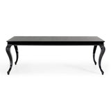 Sovereign Transitional Black Crocodile Dining Table with Black Gloss Legs