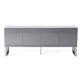 Splendor Grey High Gloss Slatted Buffet