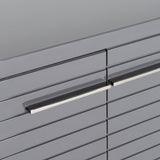 Splendor Grey High Gloss Slatted Buffet