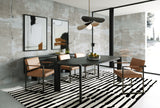 Steven Modern Black Oval Dining Table