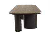 Summit Modern 118" Black Ash Dining Table