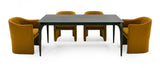 Suri Modern Black Ceramic Extendable 71"/94.5" Dining Table