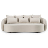 Tabarca Outdoor Beige Fabric 3 Seat Sofa