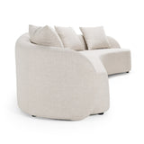 Tabarca Outdoor Beige Fabric Sectional Sofa