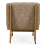 Tamari Modern Tan Fabric + Natural Oak Accent Chair