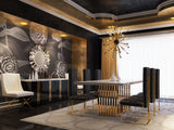 Kingsley Modern Marble & Rosegold Dining Table