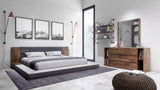 Jagger Modern Dark Grey & Walnut Bed