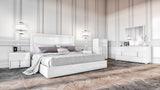 Nicla Italian Modern White Bed
