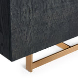 Tasha Modern Black Ash + Brushed Gold Buffet