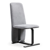 Tasha Modern Grey Linen + Brushed Gunmetal Dining Chair (Set of 2)