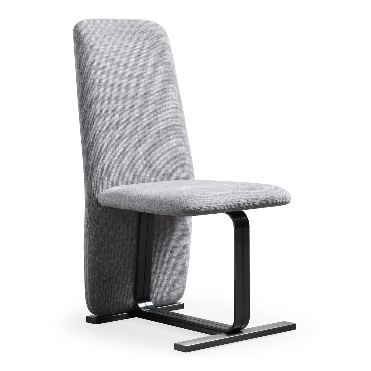 Tasha Modern Grey Linen + Brushed Gunmetal Dining Chair (Set of 2)