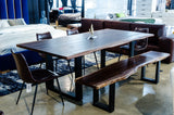 Taylor Modern Live Edge Wood Small 79" Dining Bench