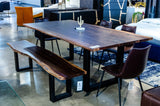 Taylor Modern Live Edge Wood Small 79" Dining Bench