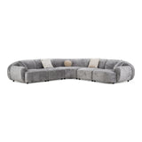 Terra Modern Grey Fabric Sectional Sofa