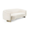 Thrive Modern Beige Fabric + Antique Brass Sofa