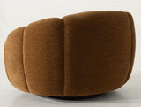 Thune Modern Brown Fabric Swivel Accent Chair