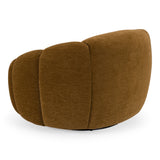 Thune Modern Brown Fabric Swivel Accent Chair