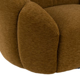 Thune Modern Brown Fabric Swivel Accent Chair