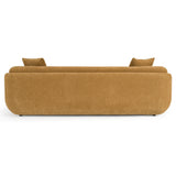 Tiene Modern Orange Fabric 3-Seat Sofa
