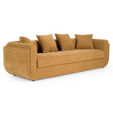 Tiene Modern Orange Fabric 4-Seat Sofa