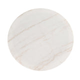 Tilly Glam White Marble + Gold Round Dining Table