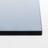 Token Modern Smoked Grey Glass and Rosegold Dining Table