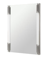 Token Modern White & Stainless Steel Mirror